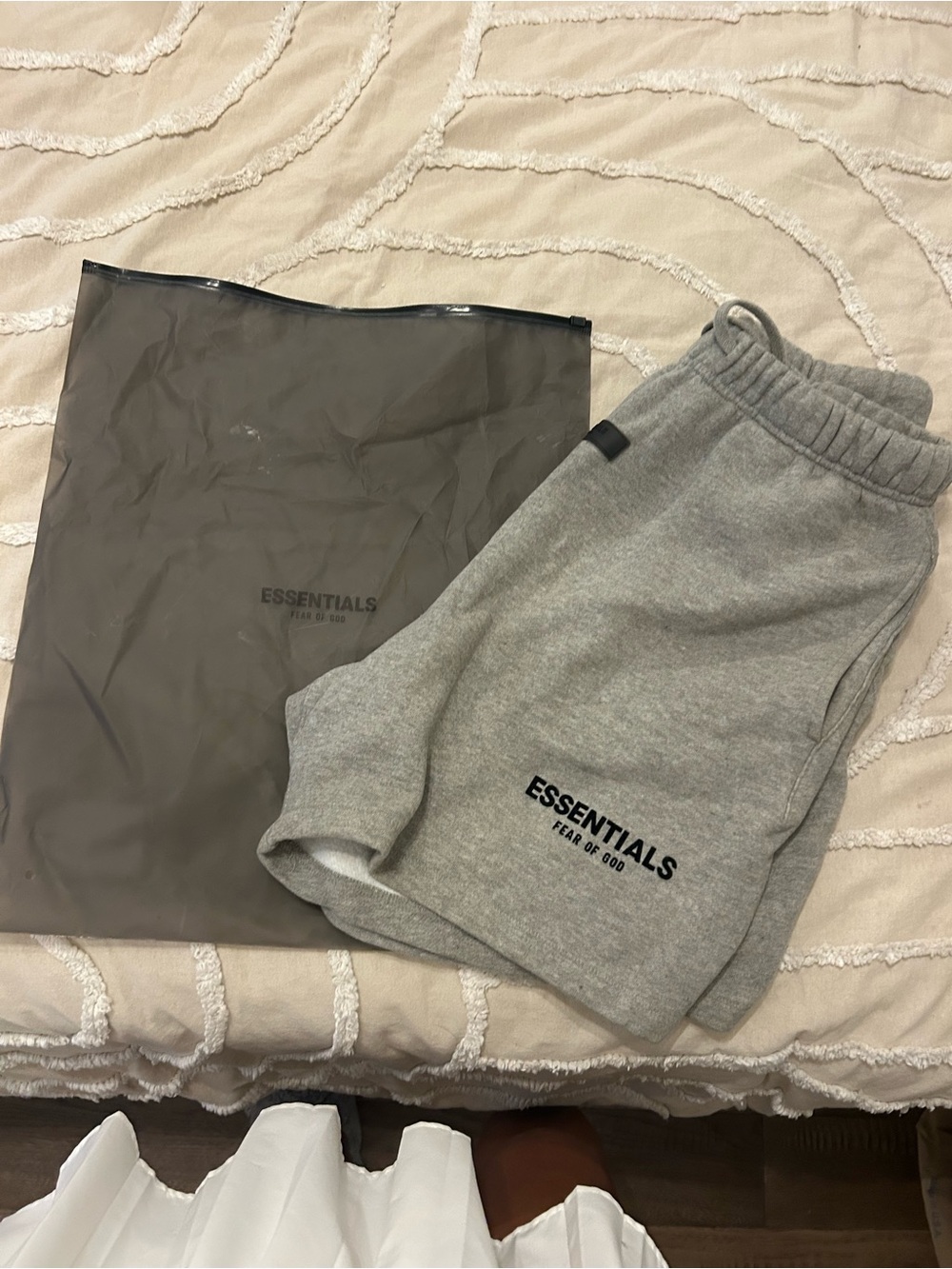 Fear of God ESSENTIALS Men's Light Gray Logo Sweat Shorts